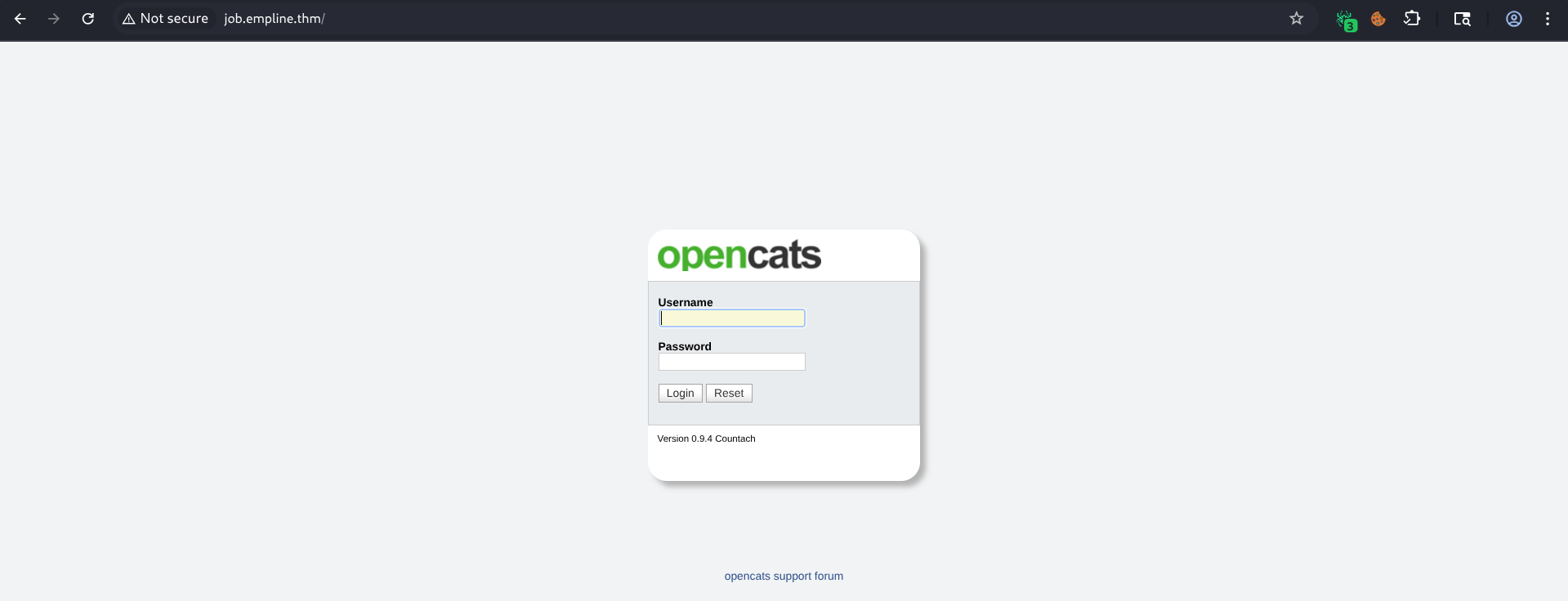 OpenCATS Login